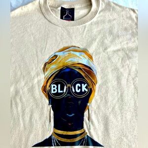 African Queen T-Shirt “BLACK” Lt. Brown Size Small